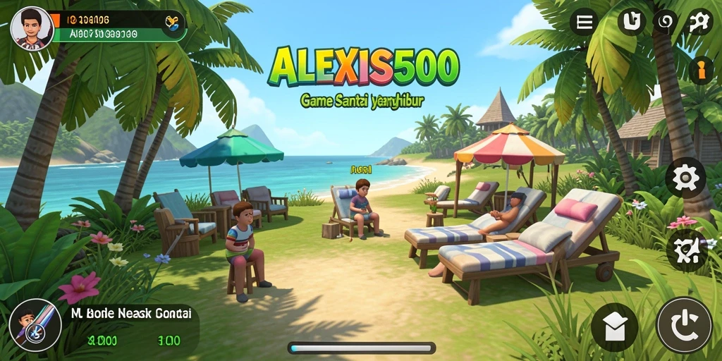 Gameplay menarik ALEXIS500 dengan grafis cerah dan menawan.