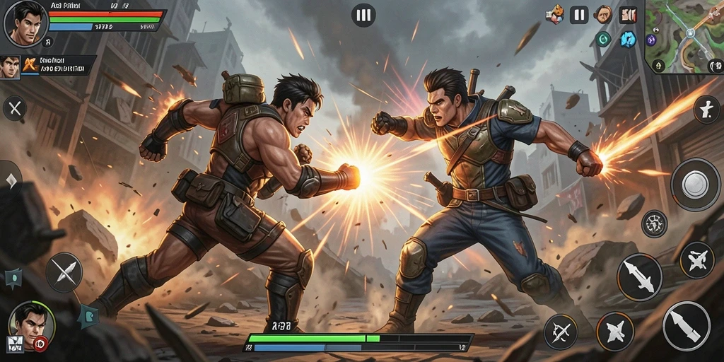 Tangkapan layar menampilkan aksi luar biasa dalam gameplay API77.