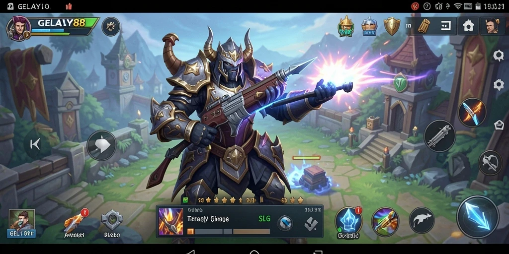 Screenshot utama GELAY88 menampilkan aksi strategi yang mendebarkan.