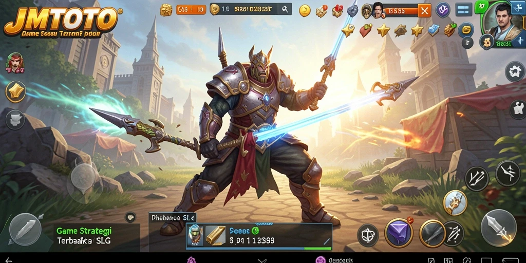 Screenshot utama JMTOTO dengan tampilan gameplay strategis.