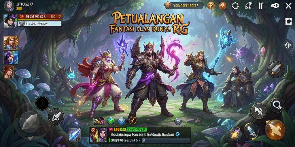Screenshot JPTOGEL77 menampilkan aksi seru dalam pertarungan RPG.