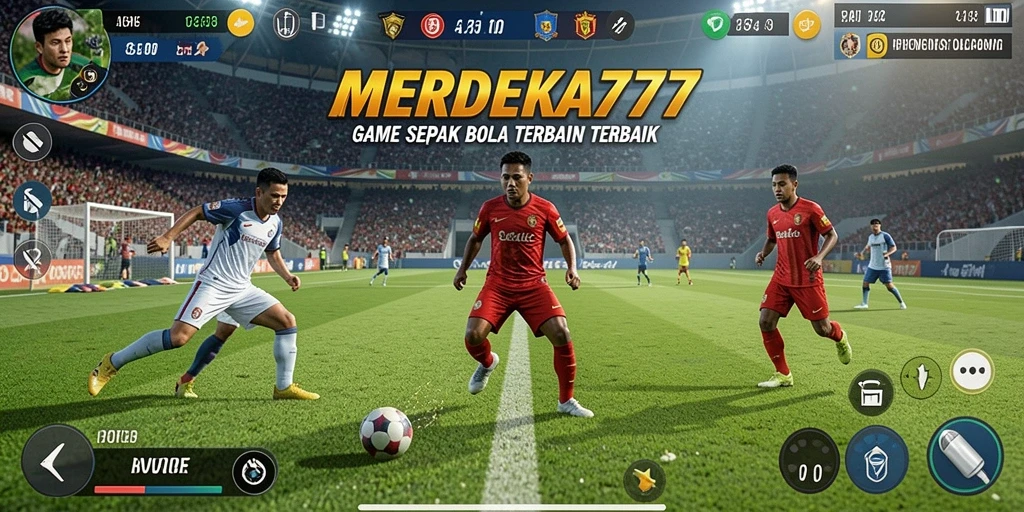 Tampilan gameplay <strong>MERDEKA777</strong> yang mengasyikkan dan kompetitif dalam sepak bola.