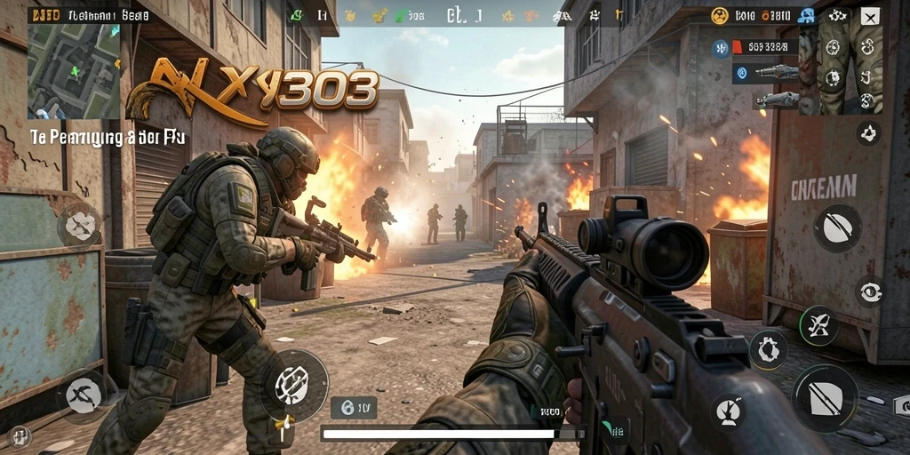 Gameplay NX303 yang intens dengan aksi tembak-menembak mendebarkan.