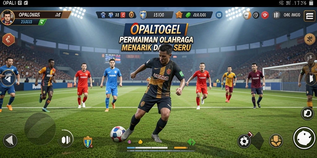 Tampilan aksi seru dalam gameplay olahraga OPALTOGEL.