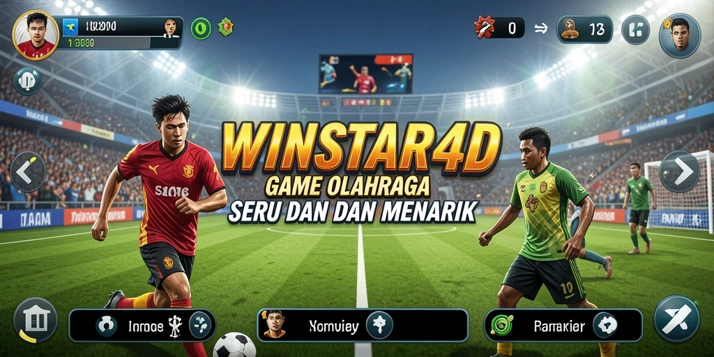Screenshot gameplay WINSTAR4D yang menampilkan aksi olahraga seru.